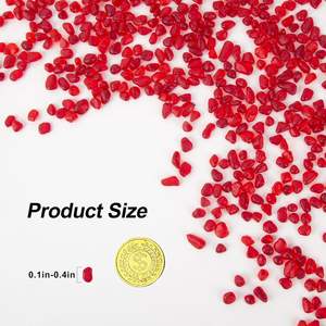 Sea <strong>Glass</strong> Stones <strong>for</strong> Crafts <strong>Vases</strong> Fish Tank 2.75LB (1185g/41.79oz) Red <strong>Glass</strong> <strong>Pebbles</strong> Gemstones - Product Image 3