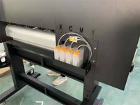 Impresora de vinilo de transferencia de calor de 70cm, sistema automático de tapado hacia arriba y hacia abajo, impresora solvente ecológica de tamaño pequeño, trazador de ropa