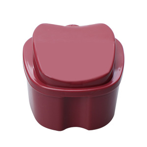 Boîte de rangement pour prothèses dentaires en forme de pomme, étui à dents en PP, couleur personnalisée, conteneur d'hygiène buccale - Product Image 1