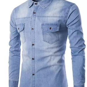 เสื้อเชิ้ตผู้ชายคุณภาพสูงแบบสั่งทำพิเศษ ทรงเข้ารูป ผ้าฝ้าย 100% เสื้อเชิ้ตผู้ชายหลายกระเป๋า - Product Image 2