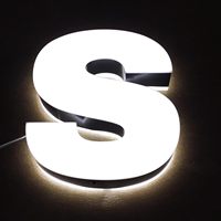 Enseigne lumineuse LED 3D personnalisée pour entreprise, en métal et acrylique, néon flexible, publicité rétroéclairée, enseigne illuminée avec design personnalisé