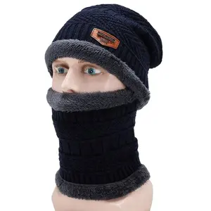 Z33 Degli Uomini Caldi Cappelli Sciarpa Set Cappello di Lana di Inverno Degli Uomini Delle Donne Beanie Lavorato A Maglia Berretto