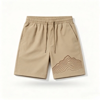 Shorts en coton personnalisés coupés et cousus, effet délavé, teint par pulvérisation, avec cordon de serrage, style vintage, pour l'été