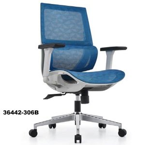Middle <b>back</b> clerk <b>chair</b> with fixed armrest office furniture modern office <b>chair</b> 36442-303B - Product Image 5