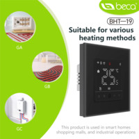 Thermostat intelligent WiFi Beca New Arrival BHT-19, contrôleur de température à écran tactile, thermostat programmable pour chauffage au sol