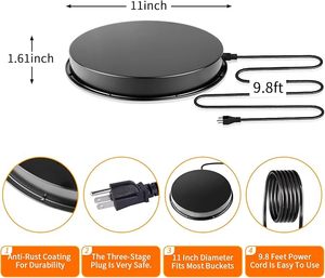 Calentador de <span class=keywords><strong>agua</strong></span> de pollo personalizado, Descongelador eléctrico, Base calentada para <span class=keywords><strong>bebedero</strong></span> de aves de corral en gallinero de invierno - Product Image 2
