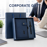 Ensemble cadeau personnalisé de carnet en simili cuir et stylo avec impression UV, format A5, multifonctionnel, pour réunions de bureau