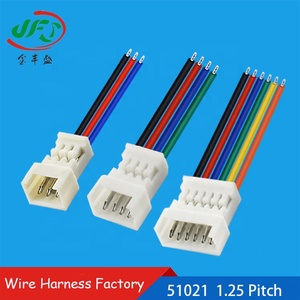 Extension capillaire molex 1.25mm 4 broches, 51021, mâle et femelle, pour traitement de câbles led en laiton, terminal 1.25, ultra-fin, 10 broches - Product Image 2