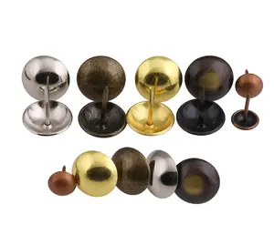 Brass Decorative Furniture Sofa Nails Thumb Tacks with Cap Head and Smooth Shank DIN Standard
