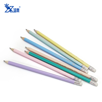 Vente en gros de crayons en bois personnalisés pour enfants, papeterie professionnelle, crayons graphite HB pour le bureau de l'école