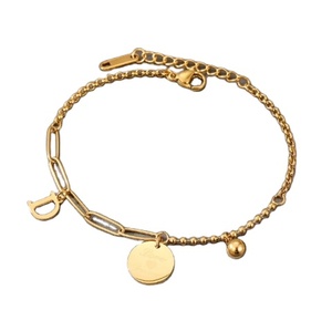 Gold Stainless Steel <b>Bracelet</b> Cross Border Multi <b>White</b> Label for Wholesalers Plated IP Black Finish - Product Image 1