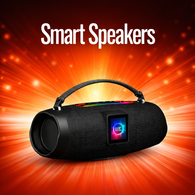 Wireless Audio Portable LCD Screen Led Dual Driver Unit Rgb Lights Clock Function Heavy Bass Outdoor Wireless Speaker
