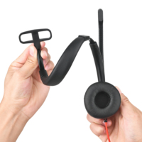 Micro-Casque Beien Modèle BH29, Haute Clarté Vocale, Filaire, Binaural ou Mono, avec Microphone, Casque pour Centre d'Appels