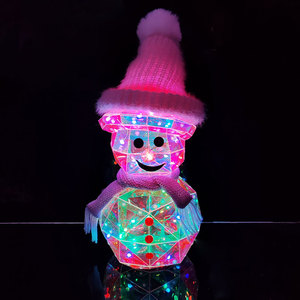 Vente en gros bon marché LED lumineuse décorée <span class=keywords><strong>de</strong></span> veilleuses <span class=keywords><strong>de</strong></span> Noël <span class=keywords><strong>bonhomme</strong></span> <span class=keywords><strong>de</strong></span> <span class=keywords><strong>neige</strong></span> clignotant avec des lumières <span class=keywords><strong>de</strong></span> nez rouges lumières <span class=keywords><strong>de</strong></span> fête du Nouvel An - Product Image 1
