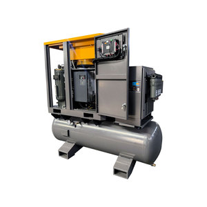 Compresores de Aire de Tornillo Rotativo Industriales con Inversor Cuatro en Uno, 7.5kw 10hp, con Tanque y Secador de Aire - Product Image 1