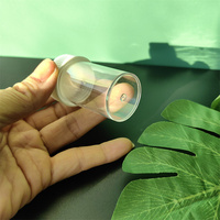 Bocaux de voyage en plastique faits à la main de 10 ml avec couvercles noirs et tamis vides pour épices, poudres, parfums et crème pour les yeux