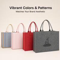 Sac en feutre de luxe avec logo personnalisé, anti-boulochage, sac de shopping en feutre premium, sac à main esthétique pour cadeau promotionnel, fabricant OEM