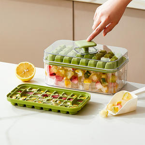 แม่พิมพ์ถาดน้ำแข็ง<span class=keywords><strong>แบบ</strong></span>ทำมือสุดฮอตกล่องใส่น้ำแข็ง<span class=keywords><strong>ทรง</strong></span>สี่เหลี่ยมมีลายตาราง2แพ็กสำหรับกล่องใส่น้ำแข็ง - Product Image 4