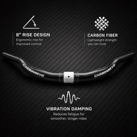 Guidon de trottinette électrique Carbonrevo – Pièce de rechange améliorée pour trottinette électrique, performance stable, léger et résistant à l'usure