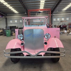Luxury <b>Pink</b> Vintage Sightseeing <b>Car</b> <b>Electric</b> Classic Vintage <b>Car</b> for Resort Shuttle <b>Car</b> Can Be Customized - Product Image 3