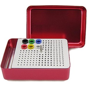 Dental Bur Holder Block <b>Reamers</b> H-Files K-Files Gutta Percha Point Aluminum Alloy Bur Holder Stand 180 holes - Product Image 2