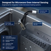 Sonde de température GAIMC NTC 10K 3950 en métal haute température pour le contrôle de la température du magnétron/cavité du four à micro-ondes
