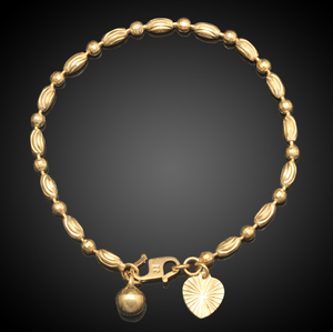 Bracciali da donna in rame placcato oro 18K, stile etnico di tendenza, <span class=keywords><strong>con</strong></span> campanelle e perline, per anniversario - Product Image 1