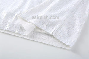 Saireish Ellington mujeres ecológicas Roadrunners Mini túnica vestido fútbol lentejuelas Jersey rebordear decoración cintura Natural - Product Image 2