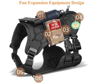 マジックテープバッグと通気性のあるオックスフォードカスタムプルなしの実用的な犬のハーネスを備えた安い犬の戦術的なベスト - Product Image 5