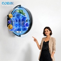 Boîte à lumière holographique personnalisée, logo 3D en acrylique, boîte à lumière personnalisée pour entreprise, boîte à lumière suspendue pour extérieur