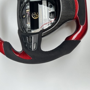 CCexcellent พวงมาลัยคาร์บอนไฟเบอร์สำหรับเล่นกีฬาปรับแต่งได้พวงมาลัยพร้อมที่หุ้มหนังนิ้วหัวแม่มือสำหรับ F15 F10 F18ผู้ท้าชิง - Product Image 5