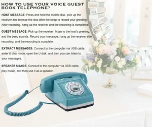 Ses düğün ziyaretçi defteri en iyi fiyat Vintage telefon düğün telefon mesajı kaydedici gerekiyorsa ses ziyaretçi defteri özelleştirilmiş anakart