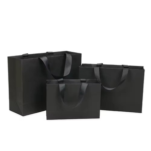 Bolsa de Compras Negra Portátil de Papel Kraft, Lista para Enviar, Precio Económico, Proveedor de Yiwu, Fabricantes Chinos - Product Image 5