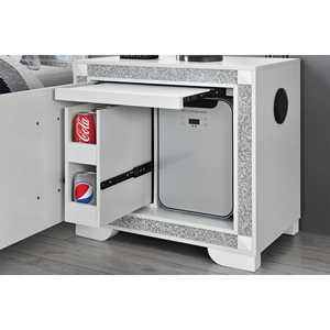 Comodino Bianco con Frigorifero e Altoparlante, Arredo Smart per la Casa - Product Image 2