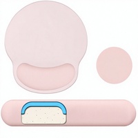 Sushret Tapis de Souris Ergonomique 3-en-1 3D et Repose-Poignets Clavier avec Mousse à Mémoire de Forme Antidérapant et Imperméable pour Bureau et Gaming