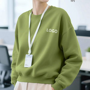 Sweat-shirt de sport unisexe à col rond et manches longues, doublure tissée, impression de logo personnalisée sur le devant, écologique, coupe-vent, respirant, vêtements de travail - Product Image 1