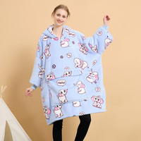 Couverture hivernale de luxe à grande poche pour adulte Couverture à capuche en polyester surdimensionné polaire flanelle personnalisée pour l'extérieur