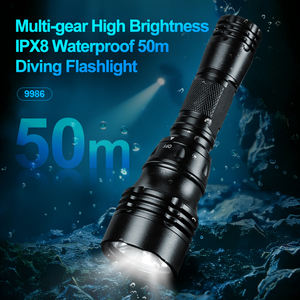 Linterna de Buceo WOSEN con Interruptor Magnético Giratorio, Resistente al Agua IP68, 800 Lúmenes LED, Recargable por USB, Aleación de Aluminio, para Camping Subacuático - Product Image 2