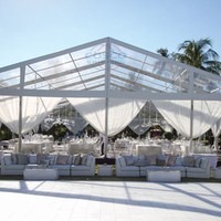Tente transparente d'extérieur pour 100 personnes, tente de mariage de luxe pour événements, chapiteau