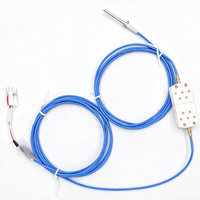 Thermomètre à résistance en platine PT100 à bride fixe, capteur de température de surface de classe A, câble bleu pour la surveillance de la température industrielle