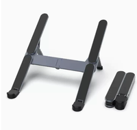 Support pour ordinateur portable en aluminium réglable, mini design pliable avec fonction antidérapante, nouveau produit avec dissipation de chaleur