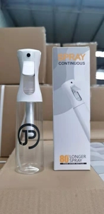 Flacone <span class=keywords><strong>spray</strong></span> ricaricabile in plastica PET da 200ml 300ml con stampa logo personalizzata a colori, rosa, nero, bianco, con grilletto continuo. - Product Image 4