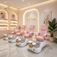 Chaise de manucure et pédicure professionnelle, chaise de pédicure spa, massage des pieds, drainage automatique pour salon de manucure de luxe