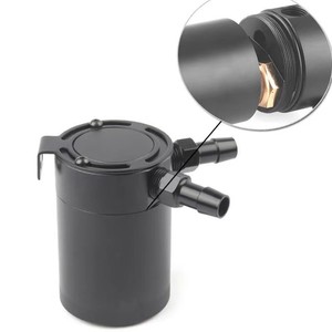 Réservoir d'huile automobile à double flux en aluminium noir pour récupération d'huile moteur, pièce de rechange D1121 - Product Image 1