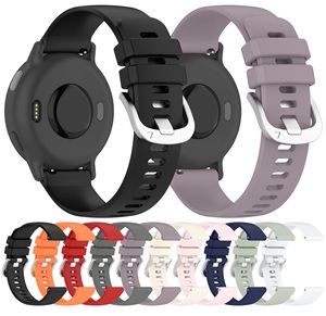 Correa de Silicona de 18mm 20mm 22mm para Reloj <span class=keywords><strong>Garmin</strong></span> <span class=keywords><strong>Venu</strong></span> <span class=keywords><strong>2S</strong></span> 3 3S <span class=keywords><strong>Venu</strong></span> 4 SQ2, Correa de Repuesto de Estilo Oficial para Vivoactive 3 / 4 / 5 - Product Image 2