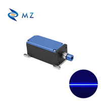 Module laser à ligne bleue à mise au point réglable, lentille Powell D47x51.5x115mm 450nm 1W 2W 3W 4W 12V 24V de qualité industrielle avec adaptateur