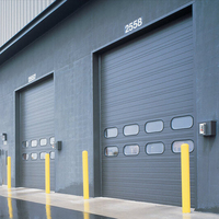 Porte de sécurité en acier assemblée avec volet roulant automatique pour garage/entrepôt, moderne, haute résistance au vent, porte coulissante thermique sur rail