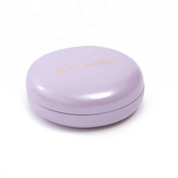 Mini étui portable pour lentilles de contact, couleur macaron, boîte de rangement ronde pour bijoux, boucles d'oreilles, bagues, logo personnalisé, petit miroir de voyage
