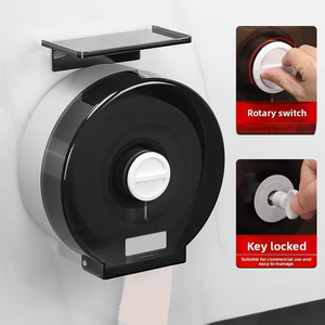 Dispensador de Papel Higiénico Comercial para Hostelería, de Gran Capacidad, sin Perforación, Soporte de Pared para Papel Higiénico para Baños de Hotel - Product Image 4