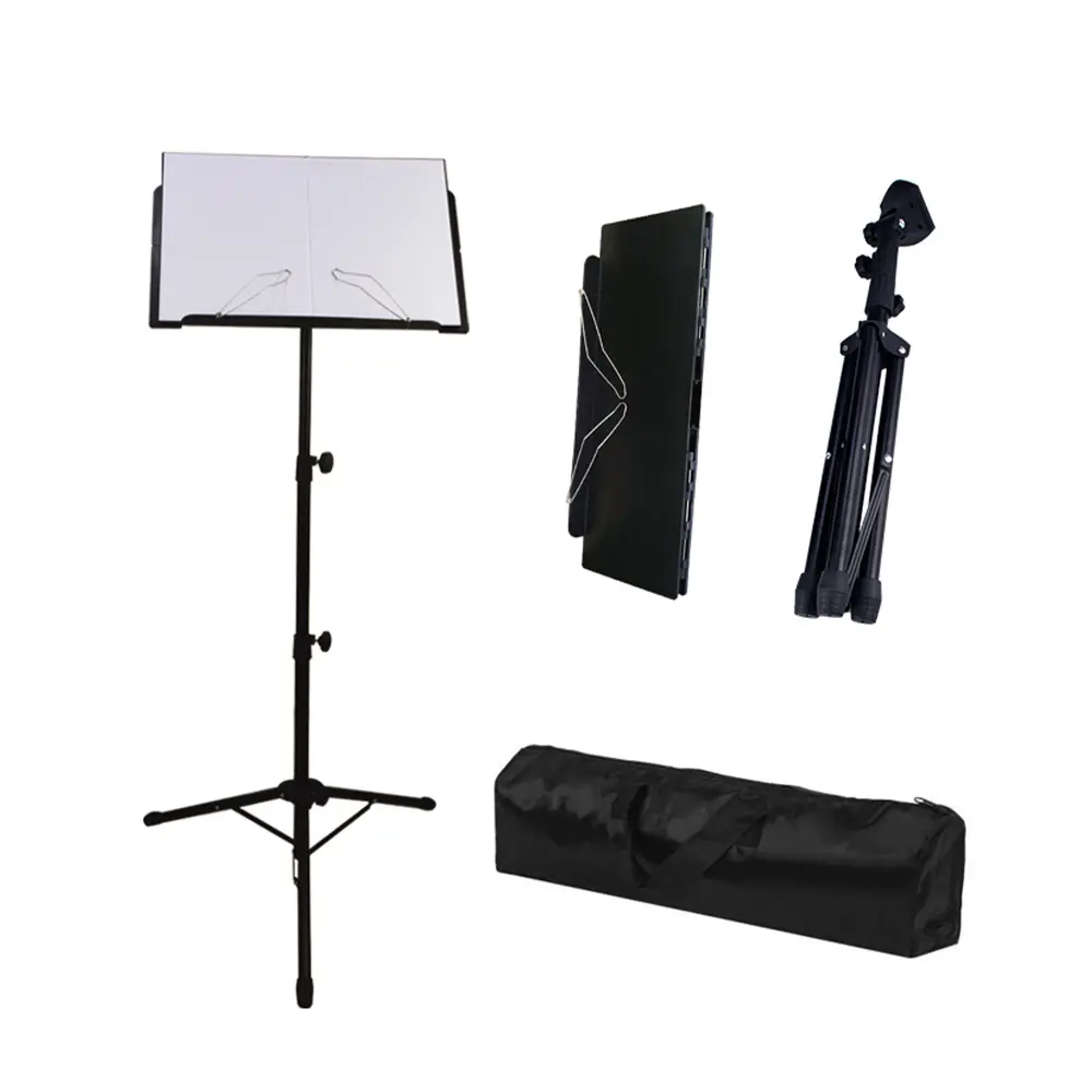 Support de musique en métal portable Instruments de musique détachables pour piano violon guitare partitions noir